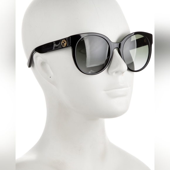 New - 💯 Original Gucci GG0325S W 001 Cat Eye Sunglasses - Picture 4 of 12